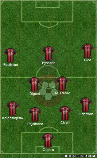 OGC Nice Côte d'Azur Formation 2014