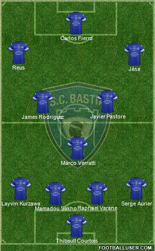 Sporting Club Bastia Formation 2014