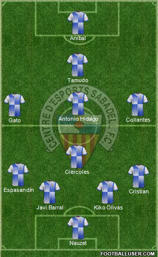 C.E. Sabadell Formation 2014