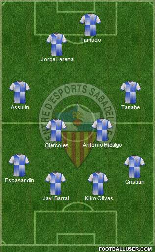 C.E. Sabadell Formation 2014