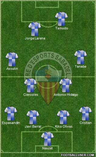 C.E. Sabadell Formation 2014