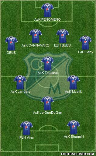 CD Los Millonarios Formation 2014