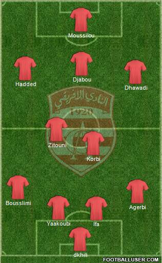 Club Africain Tunis Formation 2014