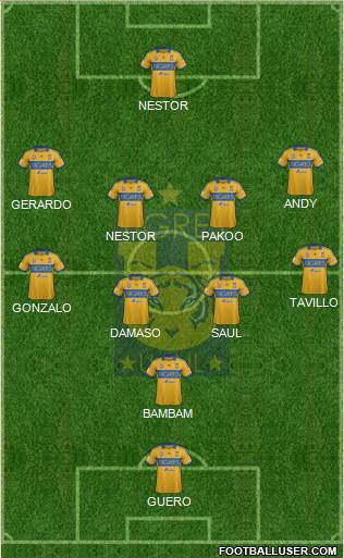 Club Universitario de Nuevo León Formation 2014