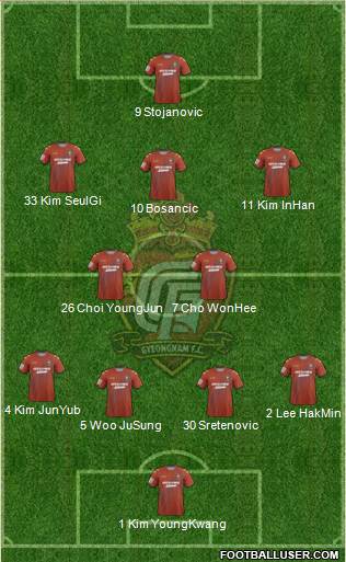 Gyeongnam FC Formation 2014