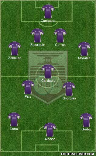 Defensor Sporting Club Formation 2014