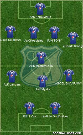 CD Los Millonarios Formation 2014