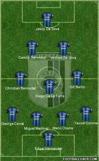 Club de Fútbol Gallos Blancos Formation 2014