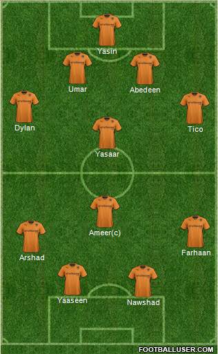 Wolverhampton Wanderers Formation 2014