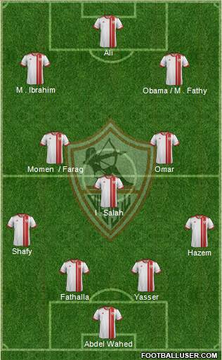 Zamalek Sporting Club Formation 2014