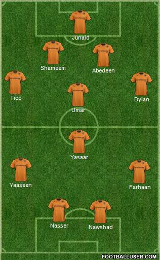 Wolverhampton Wanderers Formation 2014