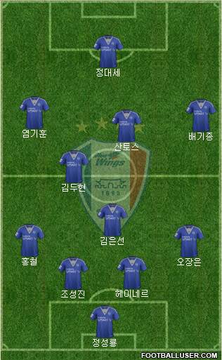 Suwon Samsung Blue Wings Formation 2014