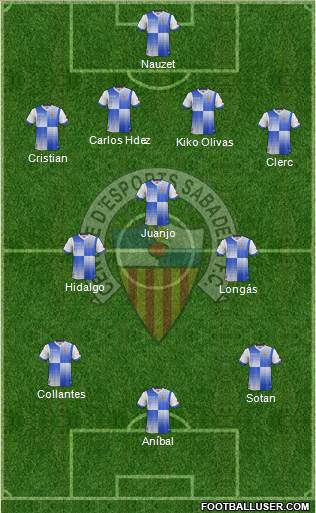 C.E. Sabadell Formation 2014