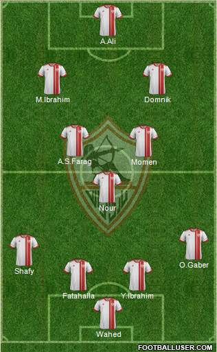 Zamalek Sporting Club Formation 2014