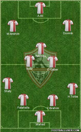 Zamalek Sporting Club Formation 2014