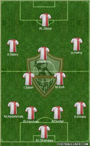 Zamalek Sporting Club Formation 2014