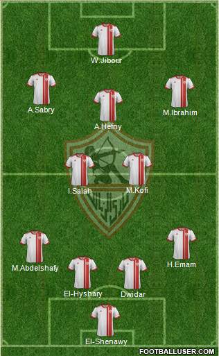 Zamalek Sporting Club Formation 2014