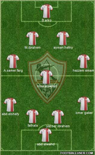 Zamalek Sporting Club Formation 2014