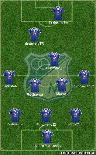 CD Los Millonarios Formation 2014