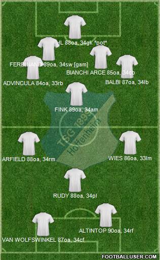 TSG 1899 Hoffenheim Formation 2014