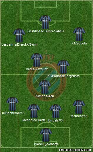 Club Brugge KV Formation 2014