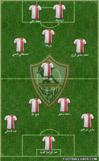 Zamalek Sporting Club Formation 2014