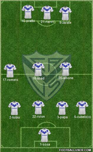 Vélez Sarsfield Formation 2014