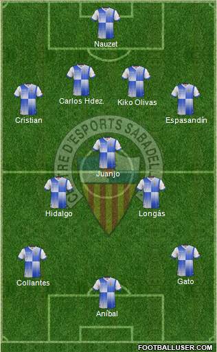 C.E. Sabadell Formation 2014