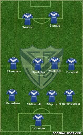 Vélez Sarsfield Formation 2014