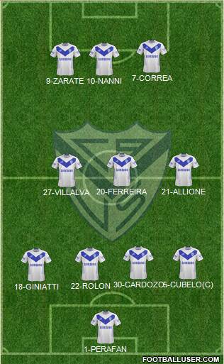 Vélez Sarsfield Formation 2014