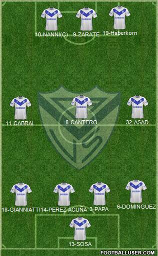 Vélez Sarsfield Formation 2014