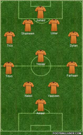 Wolverhampton Wanderers Formation 2014