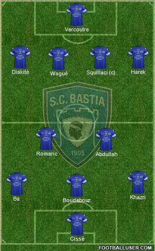 Sporting Club Bastia Formation 2014