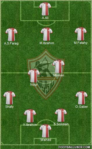 Zamalek Sporting Club Formation 2014