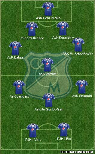 CD Los Millonarios Formation 2014