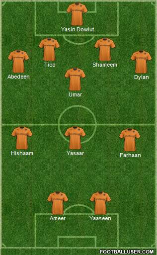 Wolverhampton Wanderers Formation 2014