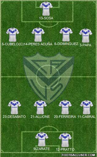 Vélez Sarsfield Formation 2014