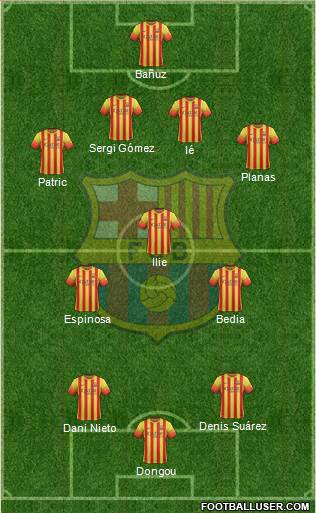 F.C. Barcelona B Formation 2014