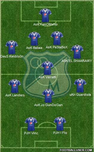 CD Los Millonarios Formation 2014