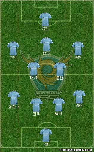 Daegu FC Formation 2014