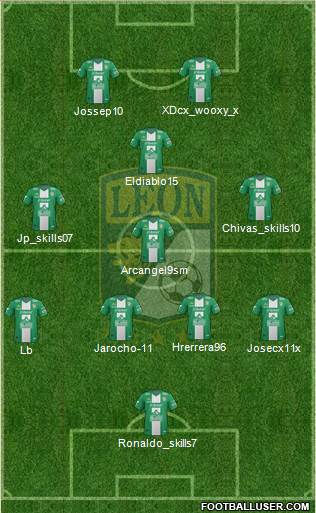 Club Deportivo León Formation 2014