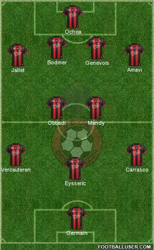 OGC Nice Côte d'Azur Formation 2014