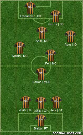 Hull City Formation 2014