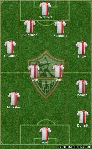 Zamalek Sporting Club Formation 2014