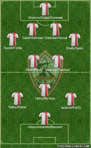 Zamalek Sporting Club Formation 2014