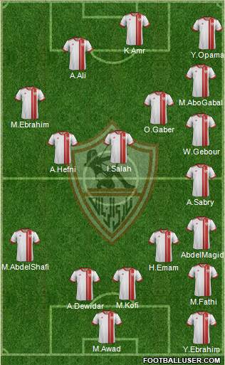 Zamalek Sporting Club Formation 2014