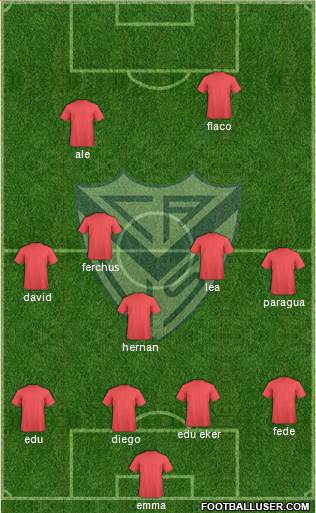 Vélez Sarsfield Formation 2014