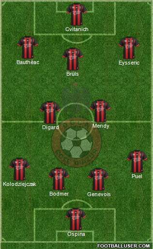 OGC Nice Côte d'Azur Formation 2014