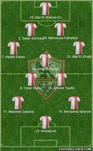 Zamalek Sporting Club Formation 2014