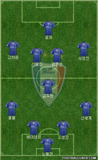 Suwon Samsung Blue Wings Formation 2014